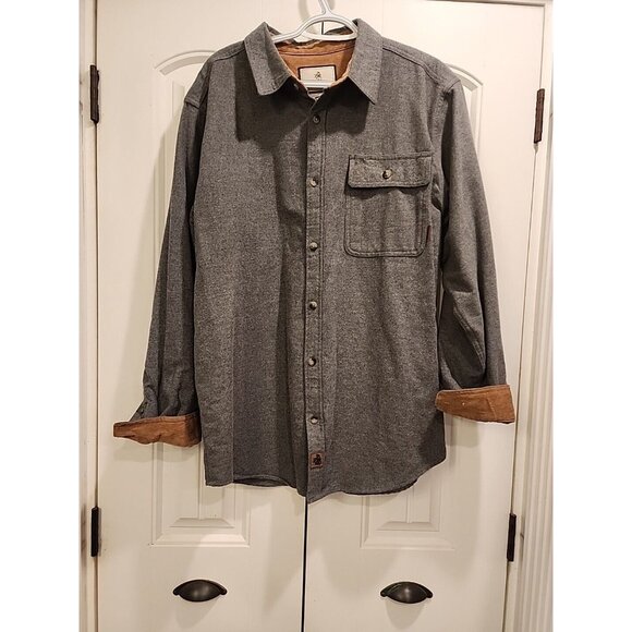 Legendary Whitetails Other - Legendary Whitetails Shirt Sz.  L Gray The Original Buck Camp Corduroy Cuff